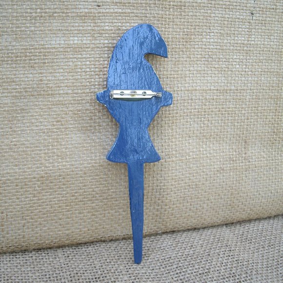 Vintage Handmade Carved Wood Parrot Pin - Picture 2 of 16